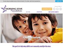 Tablet Screenshot of morningstar-foundation.org